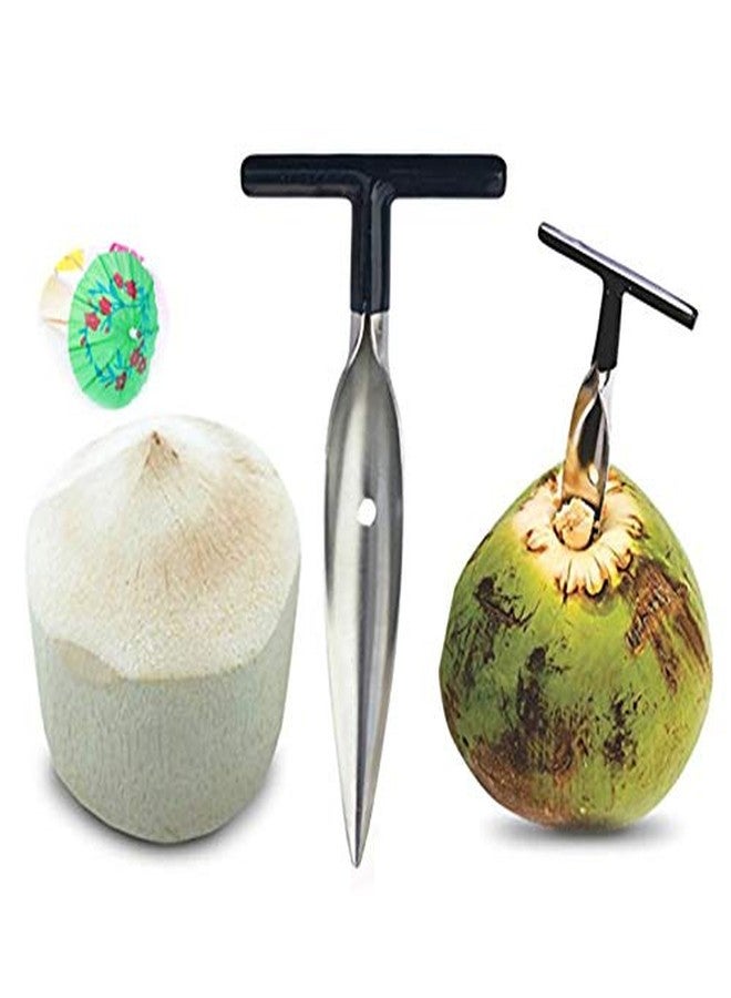 CLOUDTAIL CHOICE Coconut Opener Tool Stainless Steel Coconut Opener Water Punch Tap Drill Straw Open Hole Cut Gift Fruit Openers Tools - Image 2
